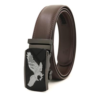 China Business Factory Belt Genuine Cowhide Men's Automatic Buckle Belts Leather Belt For Men's Business OEM for sale