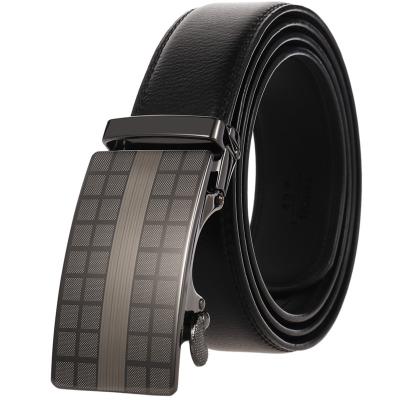 China New Business LannyQveen Genuine Leather Belt Black Color Men's Automatic Buckle Belts For Men Yiwu Factory Wholesale for sale