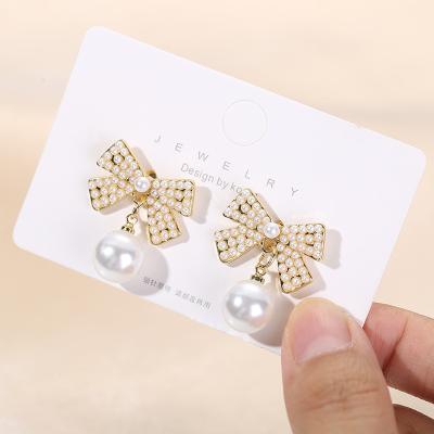 China FASHIONABLE 925 French Needle Silver Butterfly Full Bead Ear Studs Small Simple Earrings for sale