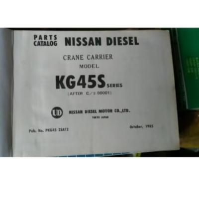 China Nissan Diesel Crane Carrier Model KG45S Spare Parts Catalog for sale