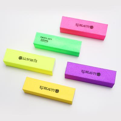 China Wholesale Customized Easy Finger Cuboid Shape Block Buffer Sponge Nail Sanding Art Folder for sale