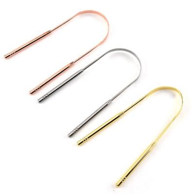 China Personal Care High Quality Stainless Steel-Copper Tongue Scraper for sale