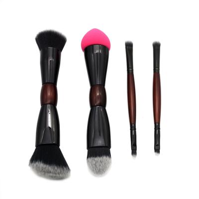 China Angular Blush Best Set High Quality Double Sided Synthetic Makeup Brushes for sale