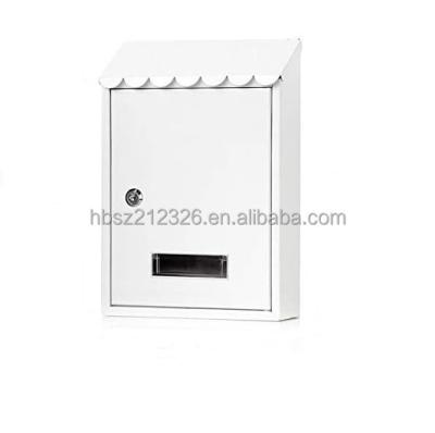 China Durable Outdoor Wall Mounted Mailbox Cold Rolled Steel Metal Key Lock Post Box Mailbox Letter Boxes for sale