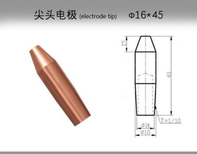 Cina Punte di elettrodo di rame d'ottone della saldatura a punti per il saldatore a punti Machine in vendita