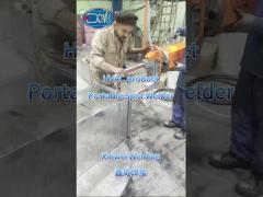 Welding with suspension spot welding machine