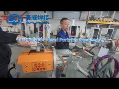 Welding 2+2mm galvanized tube with suspension spot welder