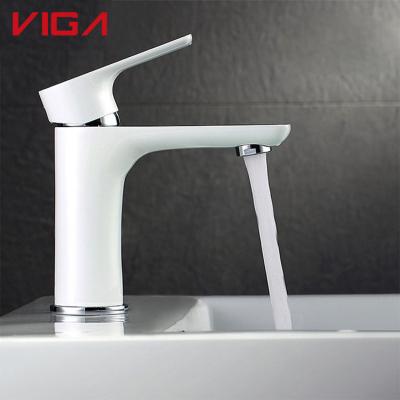 China Modern Brass China Faucet Mixer Tap White And Chrome Color Aqua Faucet for sale