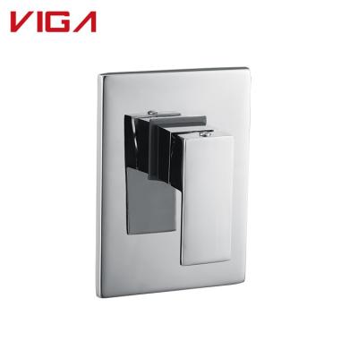 China High Quality Metered Faucets Bathroom Recessed Concealed Brass Shower Mixer Wall-in Square Faucet for sale