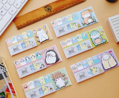 China Self-Adhesive Nekoni Original Design cute animals dinosaur Shiba Inu unicorn penguin cat pola beer memo note pad for sale