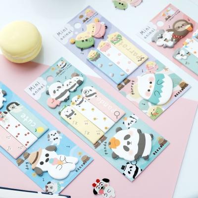 China Cute Nekoni Design Cute Pets Parrot Panda Cats Dogs Note Pads Self Adhesive Lovely Pets Original Soft Cartoon for sale