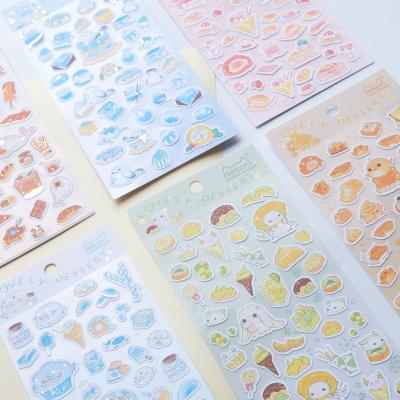 China Lovely Animals+sweets Nekoni Design Original Animal Desserts Sweet Washi Stickers for sale