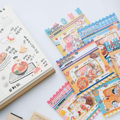 China Decorative Sticker Nekoni Food Image Stickers Flakes For Stickers Original Aesthetic Kawaii Adhesive Decals For PVC Vinyl Sticker Packs for sale