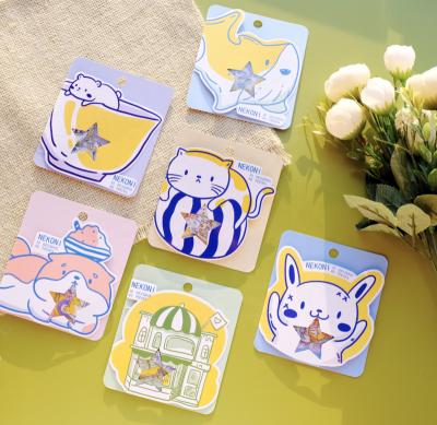 China Contrast Design Nekoni Dolphin Cat Dog Architecture Naughty Snacks PVC Stickers Self-adhesive Original Lovely Color Pets for sale