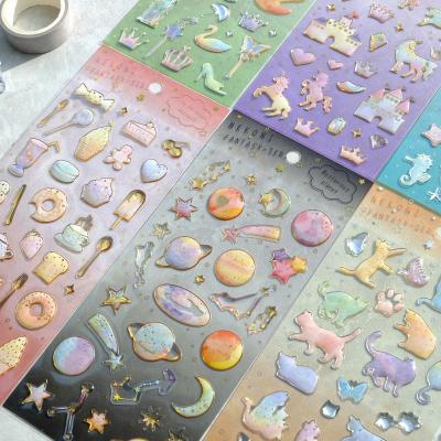 China Water Resistant Original Nekoni Design Dream Delicate Universe Crystal Epoxy Stickers for sale