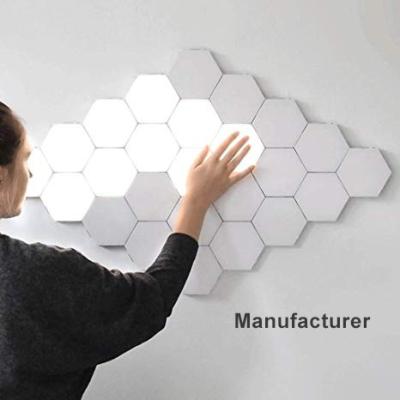 China Magnetic Creative Modular Touch Lighting LED Room Panel Light Hexagonal Lamps Decoration Wall Night Light for sale