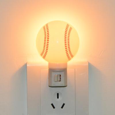 China Baseball Night Light Creative Shape The New Cute Baseball Children Night Light Children Led Sensor Night Light for sale