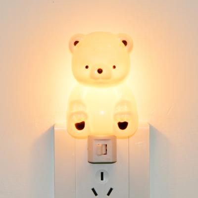 China Manufacturer Supply 4w Bulb Teddy Bear Gift Modern Direct Light Night Light For Baby Home Office Lamp Reading Night Light for sale