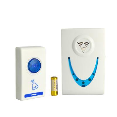 China Modern White Wireless Doorbell Office Home System Access Control Electric Chinme Reception Door Bell Radio for sale