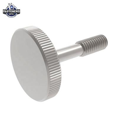 China Large Pan Round Head Stainless Steel Alloy Knurled Captive Thumb Screws for sale