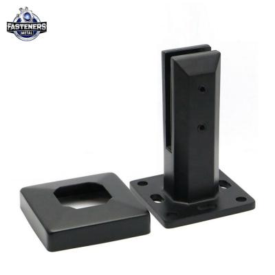 China Contemporary Wholesale Adjustable Black Glass Spit Square Base for sale