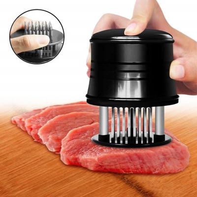 China Hot Selling Professional Kitchen Tenderizers 56 Blades Stainless Steel Needle Viable With Safety, Manual Beef Meat Tenderizer Tool for sale