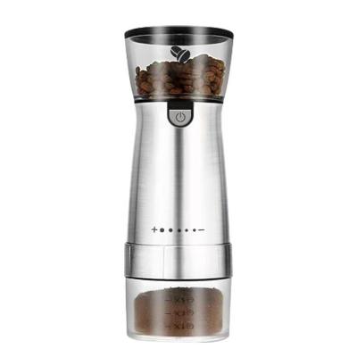 China Factory direct sale outdoor commercial coffee grinder glass pot Electric Burr Coffee Grinder with USB rechargeable for sale