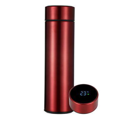 China Sustainable Smart LED Insulated Flask , Stainless Steel Temperature Display Water Bottle With Tea Strainer Travel Mug for sale