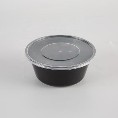 China Wholesale Disposable Plastic Food Container Microwavable Microwave Heating Soup Bowl Fruit Bowl for sale