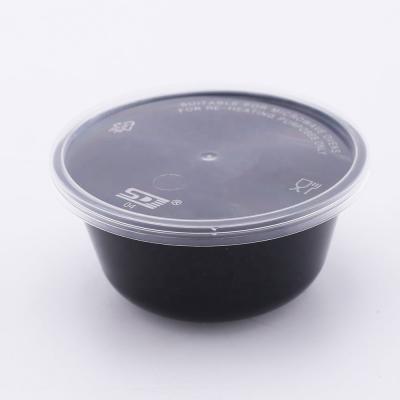 China Cheap disposable microwavable plastic round multi round food container capacity food box and soup bowl for sale