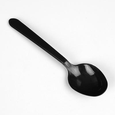 China Disposable Disposable Cutlery Black Sustainable Restaurant Spoon Set High Quality Cheap Spoon for sale