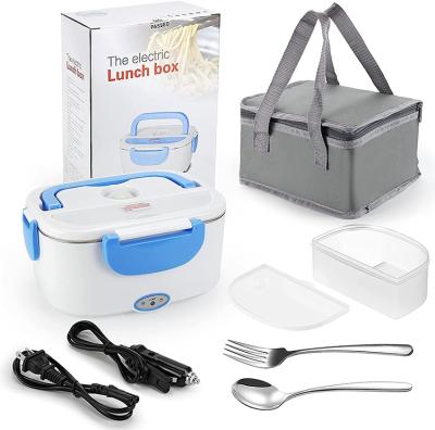 China Electric Heating Bento Food Warmer Viable Self Heating Portable Electric Lunch Box Leakproof Container for sale