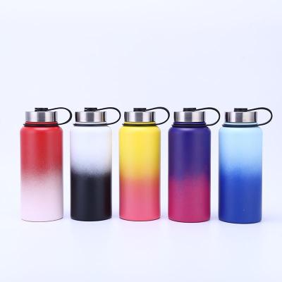 China Sustainable Drop Shipping In Stock Stainless Steel Wide Mouth Insulated Vacuum Water Bottle With Leak Proof Lids for sale