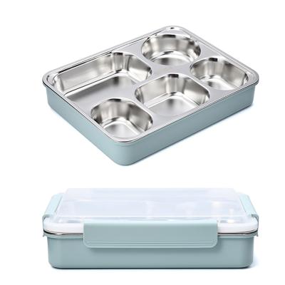 China High Quality Steamable Factory 304 Stainless Steel Wall Lunch Box Double Food Containers Colored Box Lunch for sale