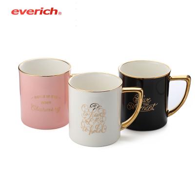 China Sustainable BPA Free 300ml Ceramic Coffee Mug With Customized Logo And Eco-friendly Color for sale