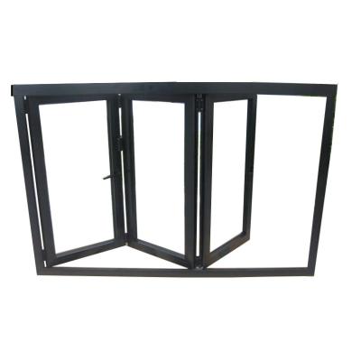 China Magnetic Screen Aluminum Bi-fold Window Glass Folding Window For Sale for sale