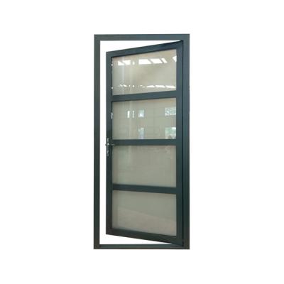 China Swing Rear Door Black Aluminum Hinged Side Door for sale