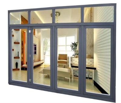 China Store Folding Front Entrance Designs Stainless Steel Folding Door Metal Frame for sale