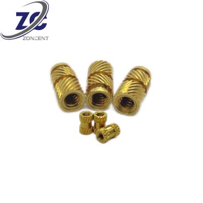 China Heavy Industry Factory Wholesale Brass Threaded Inserts Knurled Nut For Plastic For Insert Mount for sale