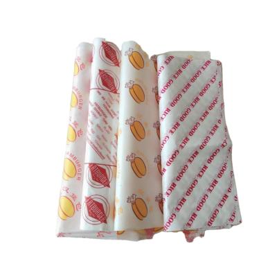 China High Quality Silicone Coated Burger Greaseproof Printed Greaseproof Wrapping Paper Baking Gife Paper for sale