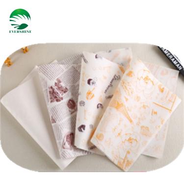 China Custom Size Logo Greaseproof Design Printing Waterproof Food Wrap Wax Paper for sale