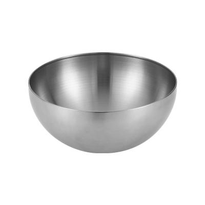 China Large Capacity Stainless Steel Salad Bowl Sustainable Korea Style Fruit Bowl Metal Serving Bowl for sale