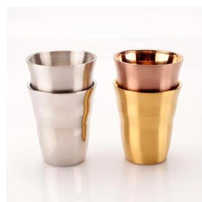 China Durable Stainless Steel Wall Korea Style Wine Tumbler Cup Multi-size Tumbler Wine Cup CoffeeBeer Double Mug for sale