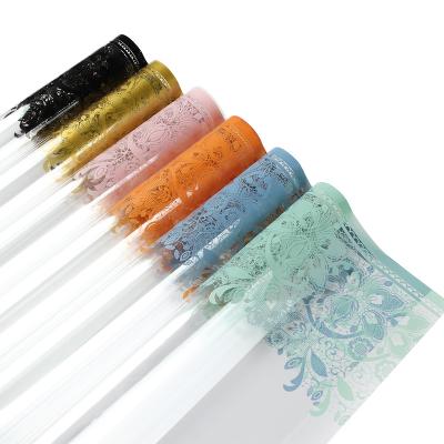 China Fashion Bouquet Wrapping Paper Lace OPP Transparent Floral Flower Waterproof Korean Colorful Paper Wrapping Paper for sale