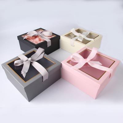 China Wholesale Recyclable New Design Rectangle Layout Flower Box Happy Mothers Day Flower Gift Box For Window for sale