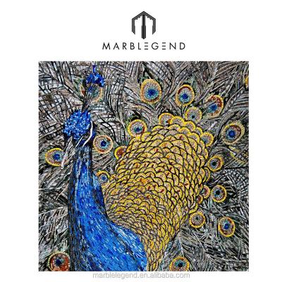 China Various patterns of CLASSIC colorful peacock mosaic for decoration for sale