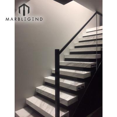 China Traditional Classic Modern Style Staircase Tread Home Marble Stone Staircase Staircase Step Staircase for sale