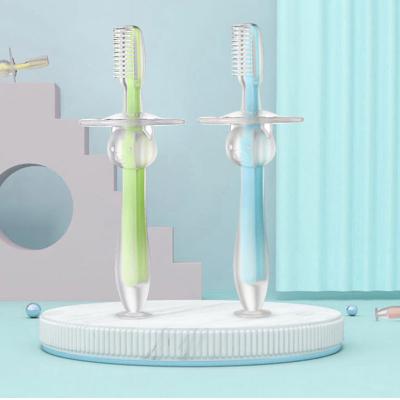 China Kids Silicone Training Toothbrush Food Grade BPA Free Silicone Soft Newborn Soft Toothbrush For Children for sale