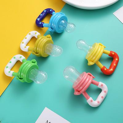 China Safety 2021 Eco-Friendly BPA Free PP Silicone Free Non-Toxic New Baby Teething Toys Baby Infant Teether Nipple Fruit Food Bite for sale