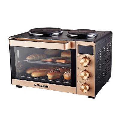 China Haihua 1900W 60L Convenient Cake Toaster and Pizza Oven LED Display Stainless Steel Double Button Glass Luxury Mode OEM Electric Oven for sale